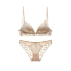 Ensemble de lingerie soutien-gorge et culotte Push Up en dentelle pour femmes