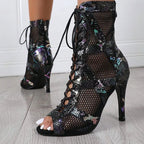 Bottines à talons noirs tendance pour femmes