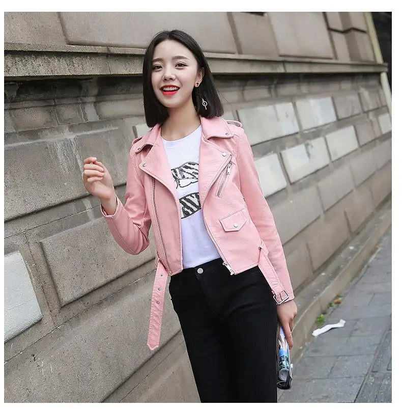Blouson en similicuir PU femmes