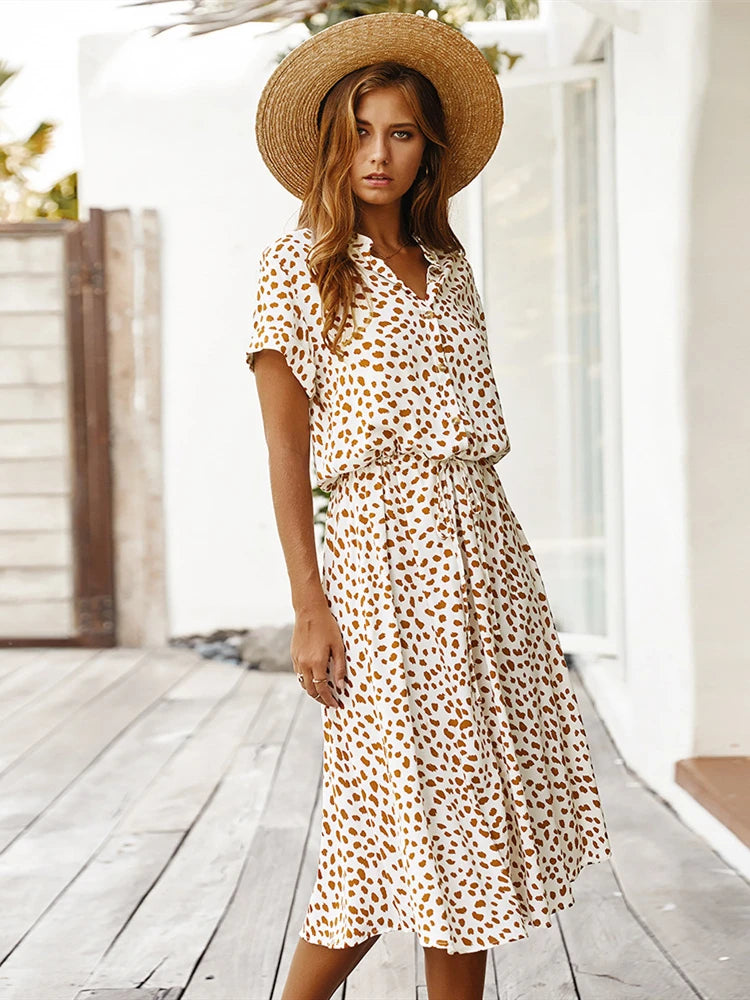 Robe longue à imprimé floral pour femmes