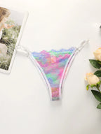 Ensemble soutien-gorge et string coloré pour femmes