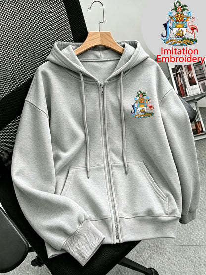 Sweat à Capuche Zippé Femme – Imprimé Bahamas