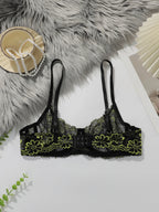 Soutien-gorge sexy en dentelle florale brodée pour femmes