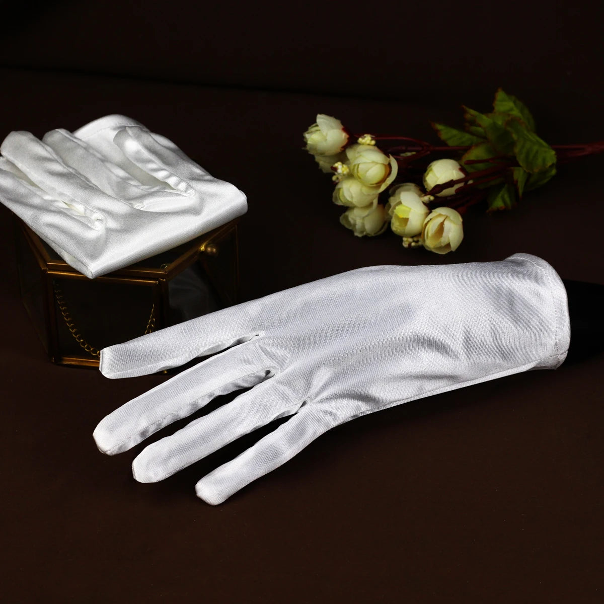 Gants de mariée en satin pour femmes
