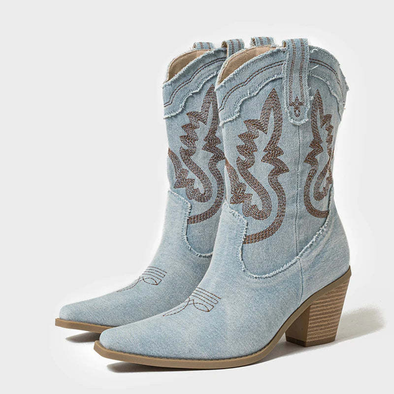 Bottes vintage confortable Western pour femmes