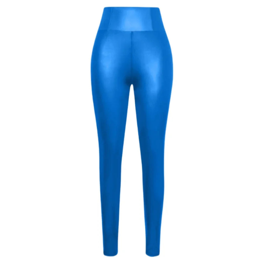 Pantalon Moulant Effet Cuir Femme – Coupe Ajustée