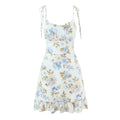 Robe courte imprimée florale pour femmes