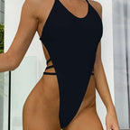 Maillot de bain une pièce avec string pour femmes