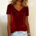 T-shirts amples décontractés de couleur unie pour femmes