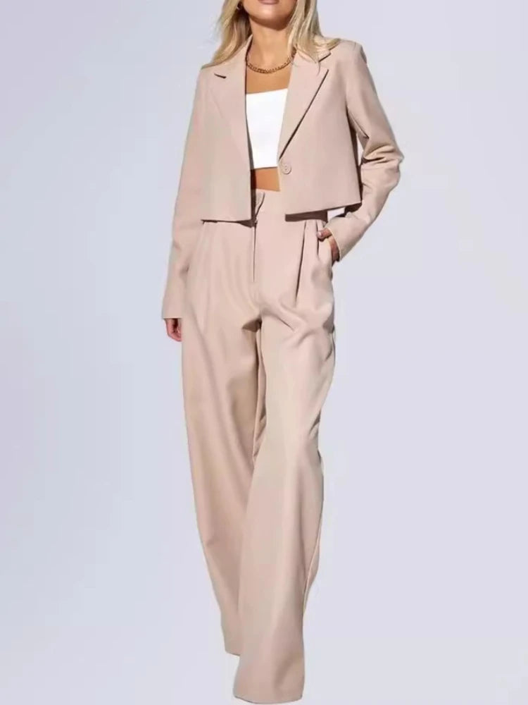 Ensemble deux pièces tailleur et pantalon pour femmes