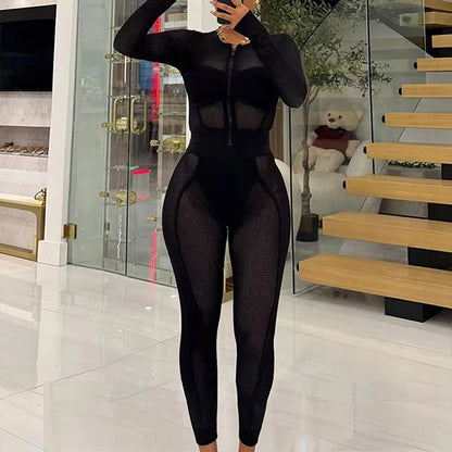 Ensemble femme 2 pièces zippé avec t-shirt et legging