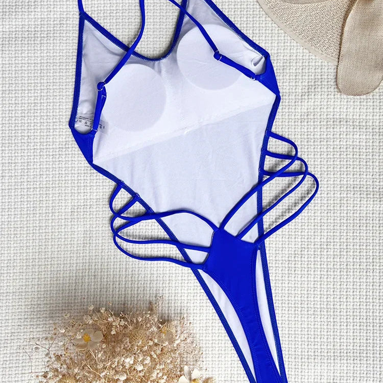 Maillot de bain une pièce avec string pour femmes