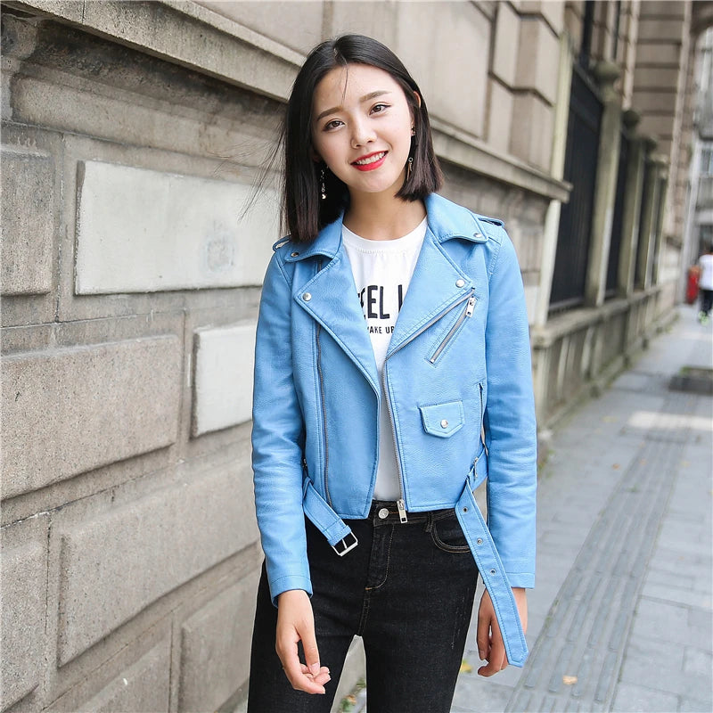 Blouson en similicuir PU femmes