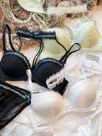 Ensemble de soutien-gorge licou en dentelle française et culotte pour femmes