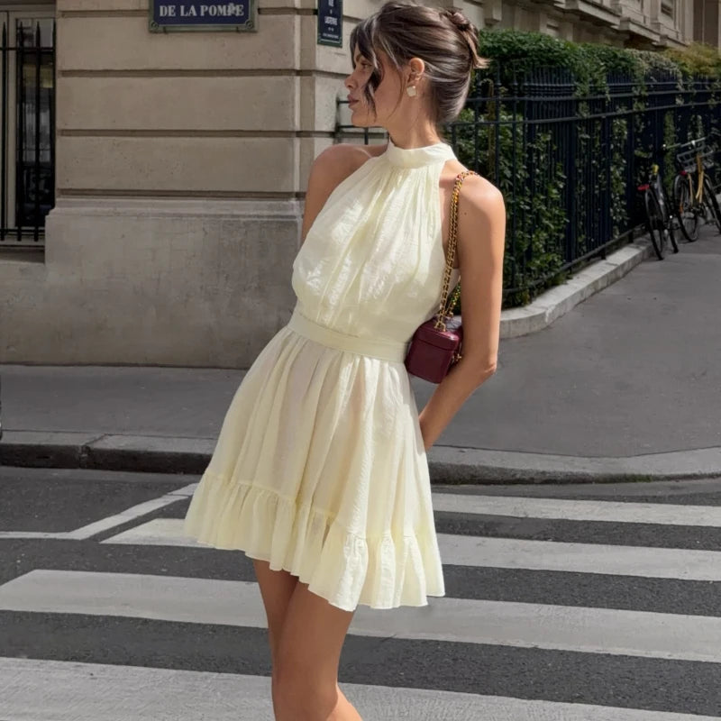 Robe mini sans manches pour femmes