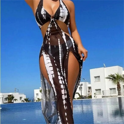 Maillot de Bain Noir 3 Pièces Femme