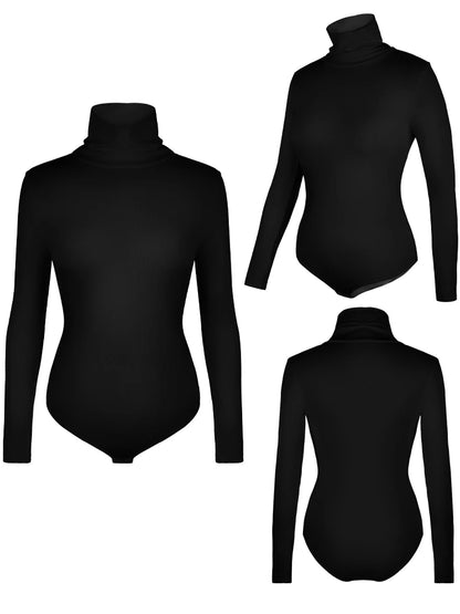 Body Col Montant Femme – Manches Longues