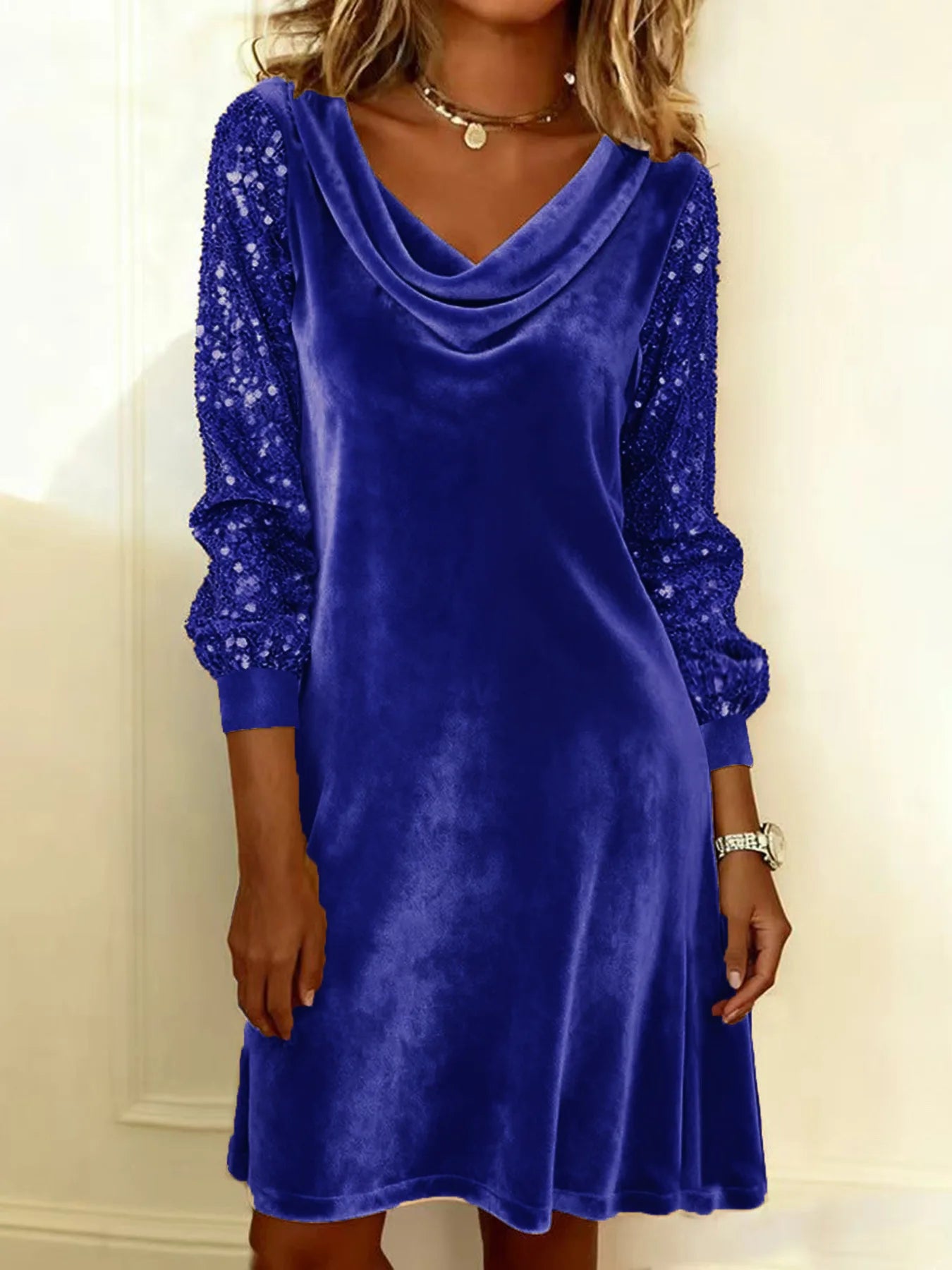 Robe mi-longue ample et décontractée pour femmes