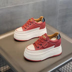Baskets en cuir véritable pour femmes