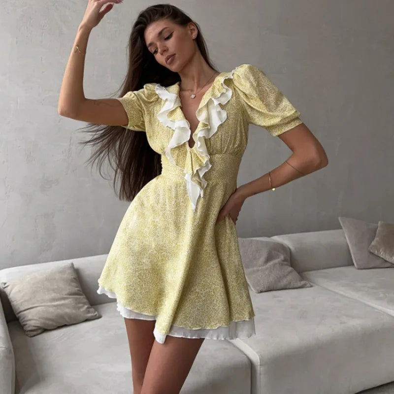 Robe élégante à imprimé floral pour femmes