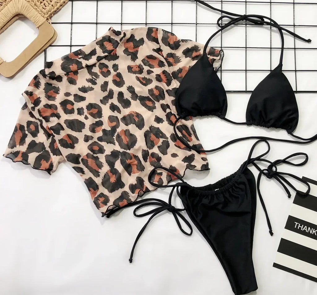 Ensemble de bikini sexy 3 pièces pour femmes