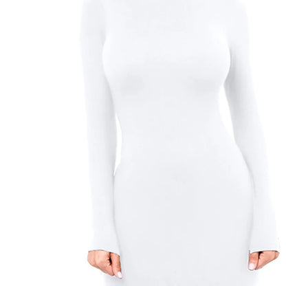 Robe Col Roulé Femme – Manches Longues