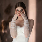 Gants sans doigts en tulle doux pour femmes