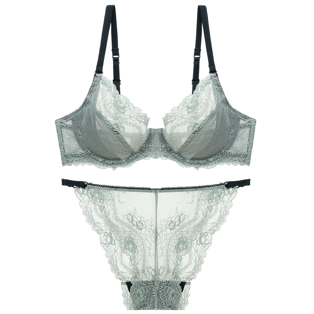 Ensemble de sous-vêtements français ultra fins soutien-gorge et culotte pour femmes