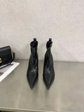 Bottines fines à talon haut et bout pointu, pour femmes