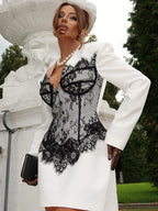 Robe Jacquard avec dentelle pour femmes