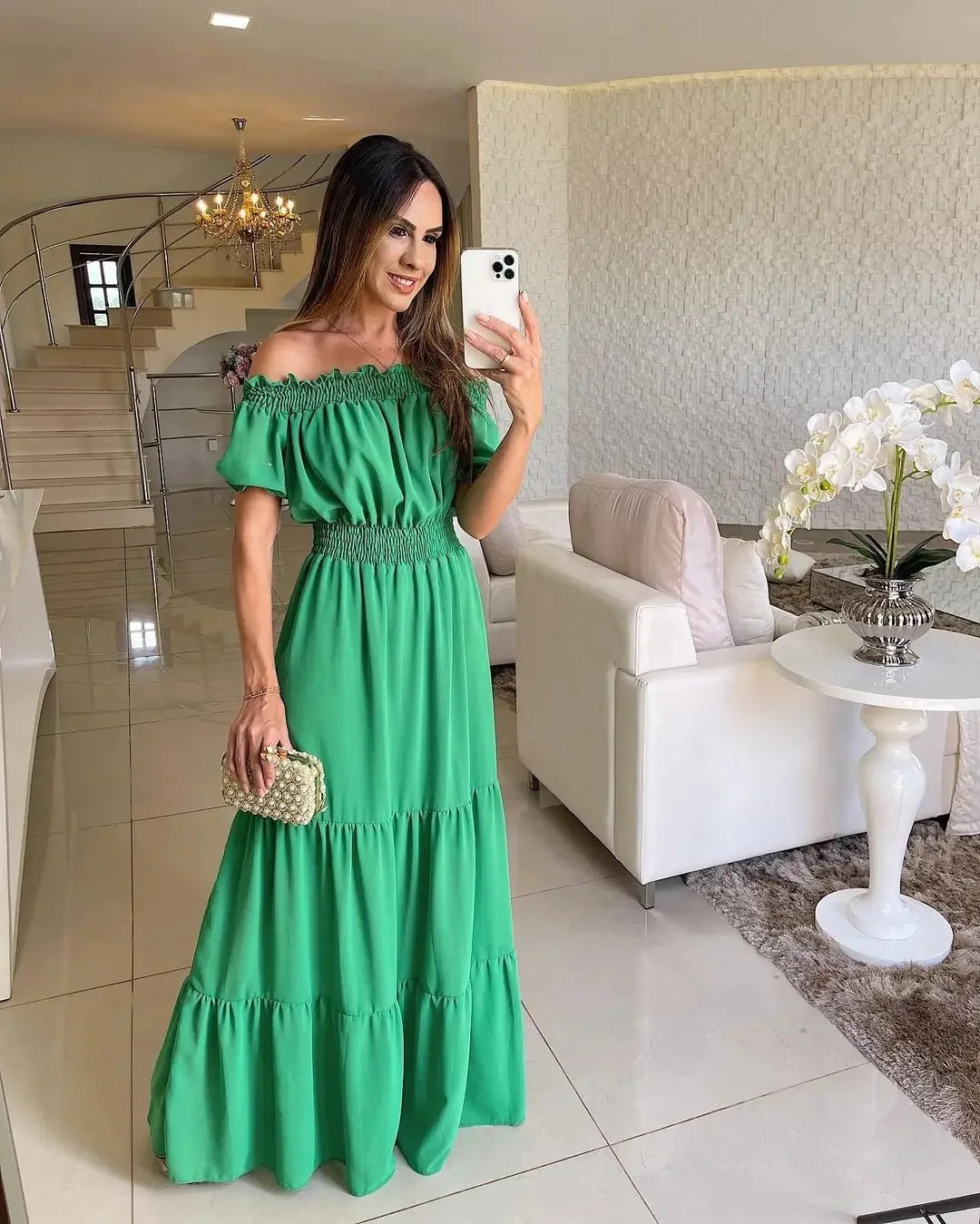 Robe d'été à manches courtes pour femmes