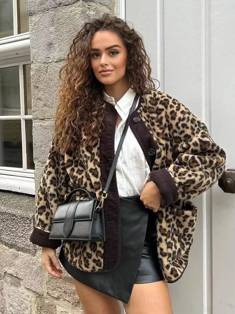 Veste léopard pour femmes