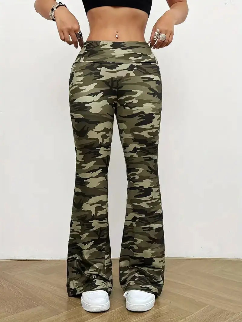 Pantalon taille haute à jambes larges pour femmes