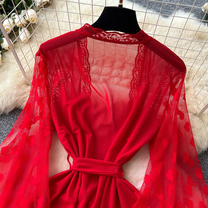 Robe Cardigan Femme – Élégante et Transparente