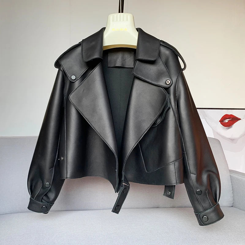 Manteau Femme – Peau de Mouton et Cuir Véritable