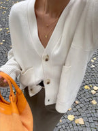 Cardigan décontracté à col en V pour femmes