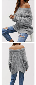 Pull tricoté à manches lanternes pour femmes