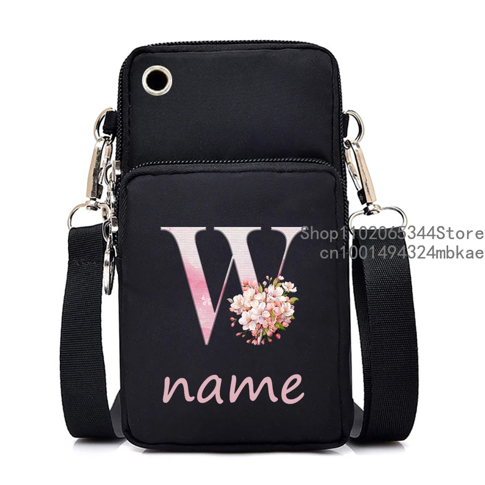 Sac à bandoulière pour téléphone portable floral pour femmes