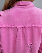 Veste en jean style chemise pour femmes