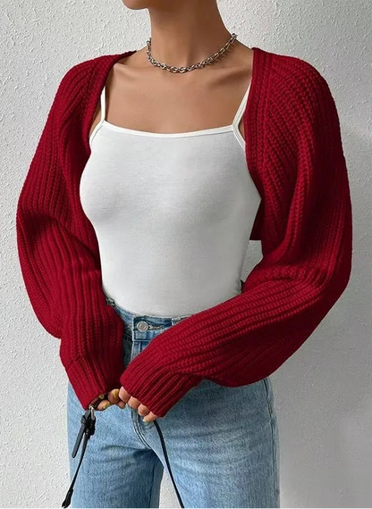 Cardigan Court Femme – Maille et Manches Longues