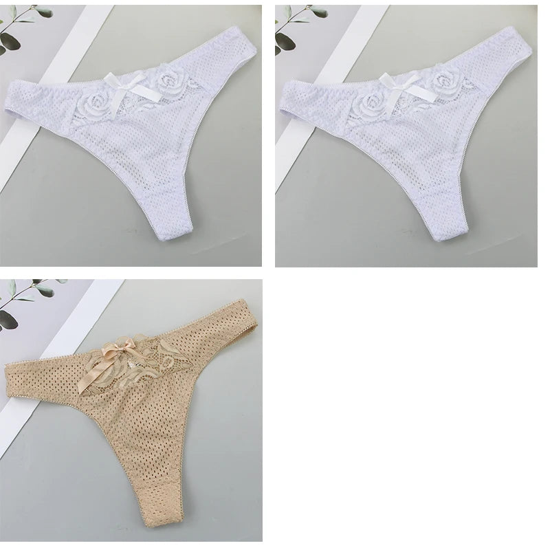 Culottes en coton 3 pièces taille basse pour femmes