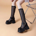 Bottes en cuir verni pour femmes