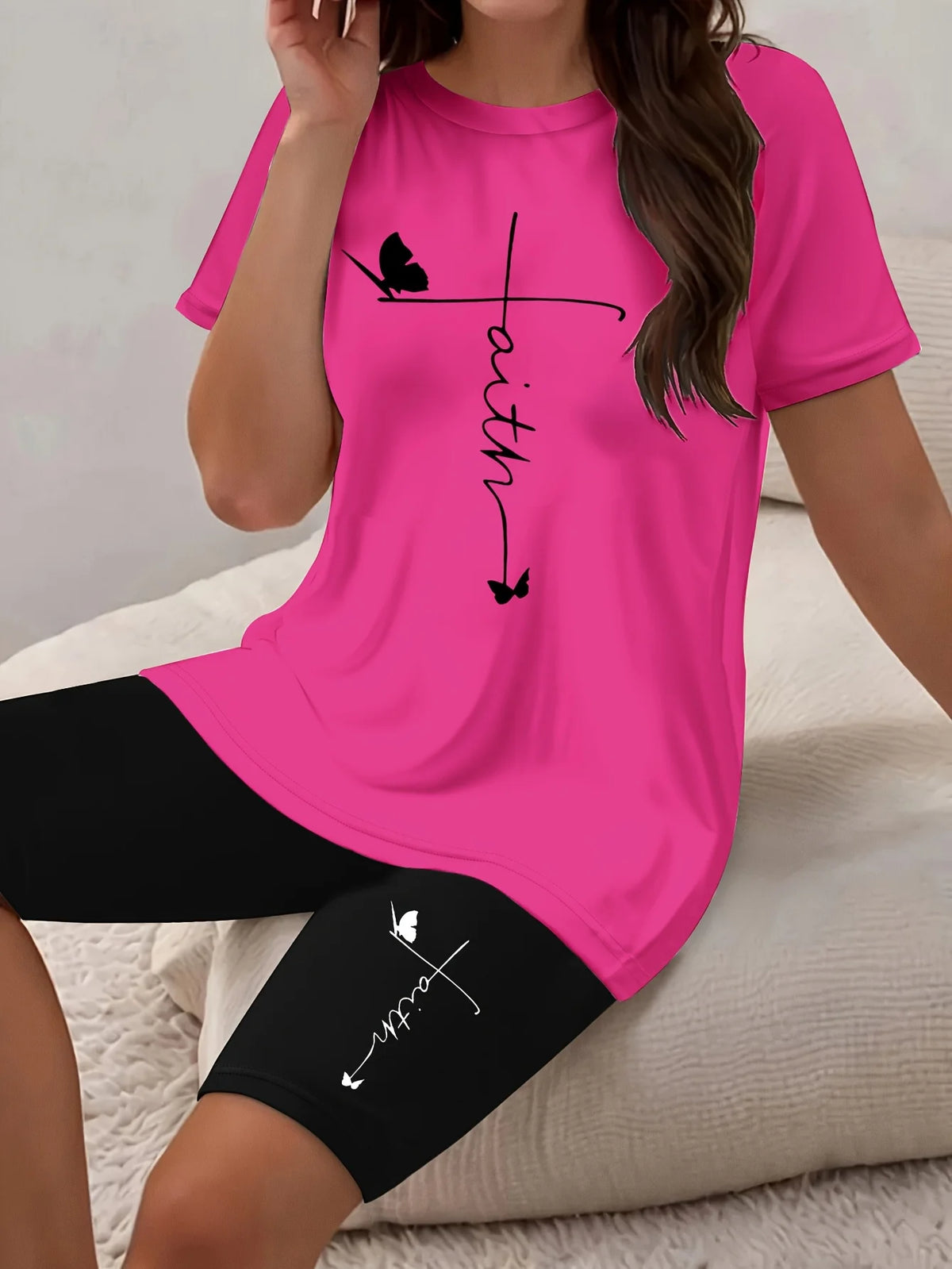Ensemble 2 Pièces Femme – Motif Papillon
