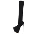 Bottes cuissardes à talons plateforme pour femmes