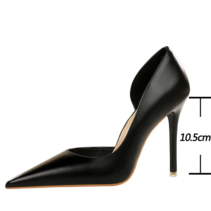 Escarpins en cuir de qualité à talons hauts pour femmes