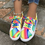 Chaussures en toile style coréen pour femmes