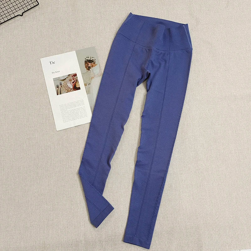 Leggings de yoga à pois en tricot sans couture pour femmes