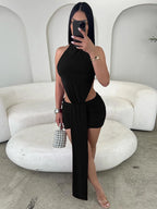 Robe moulante sans dos Weird Puss pour femmes