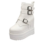 Bottines en cuir PU pour femmes