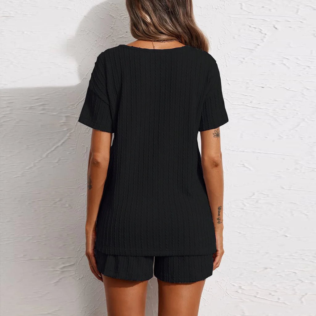 Ensemble de pyjama jacquard pour femmes